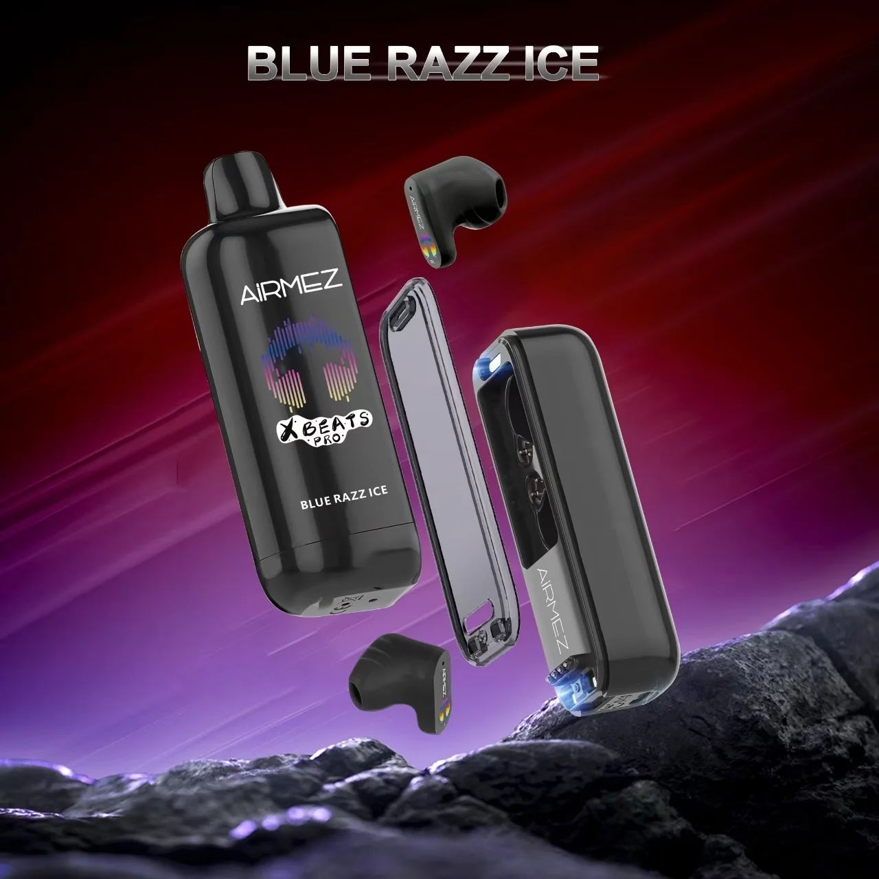 001-airmez-xbeats-pro-50000-puffs-x-beats-disposable-vape-Blue-razz-ice Airmez Xbeat PRO 50K Puffs – główne zdjęcie produktu