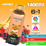 Airmez Fox 140K Puffs 6w1 – Strawberry Banana, Vimto i Blueberry Cherry Cranberry
