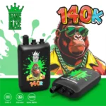 Bang Blaze 140K Puffs – czarne urządzenie 3w1 z zieloną grafiką goryla