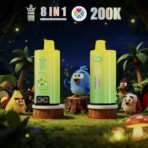 Bang King 200K Puffs Vape – 8 Smaków w 1, Dual Mesh Coil, LED Display - obrazek 2