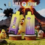 Bang King 200K Puffs Vape – 8 Smaków w 1, Dual Mesh Coil, LED Display - obrazek 5