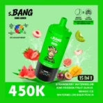Bang Leader 450K zaciągnięć – 15 w 1 ładowalny jednorazowy vape z regulowanym chłodzeniem i inteligentnym wyświetlaczem – Hurt - obrazek 3