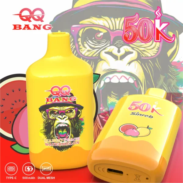 QQ Bang 50K Puffs Mango Peach Watermelon – jednorazowy e-papieros z mango, brzoskwinią i arbuzem