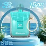 QQ Bang 150K Puffs Blueberry Ice – urządzenie jednorazowe i opakowanie z motywem borówek