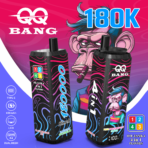 QQ Bang 180K Puffs 4 w 1 – Blueberry Watermelon, Cherry Ice, Kiwi Passionfruit Guava i Black Dragon Ice