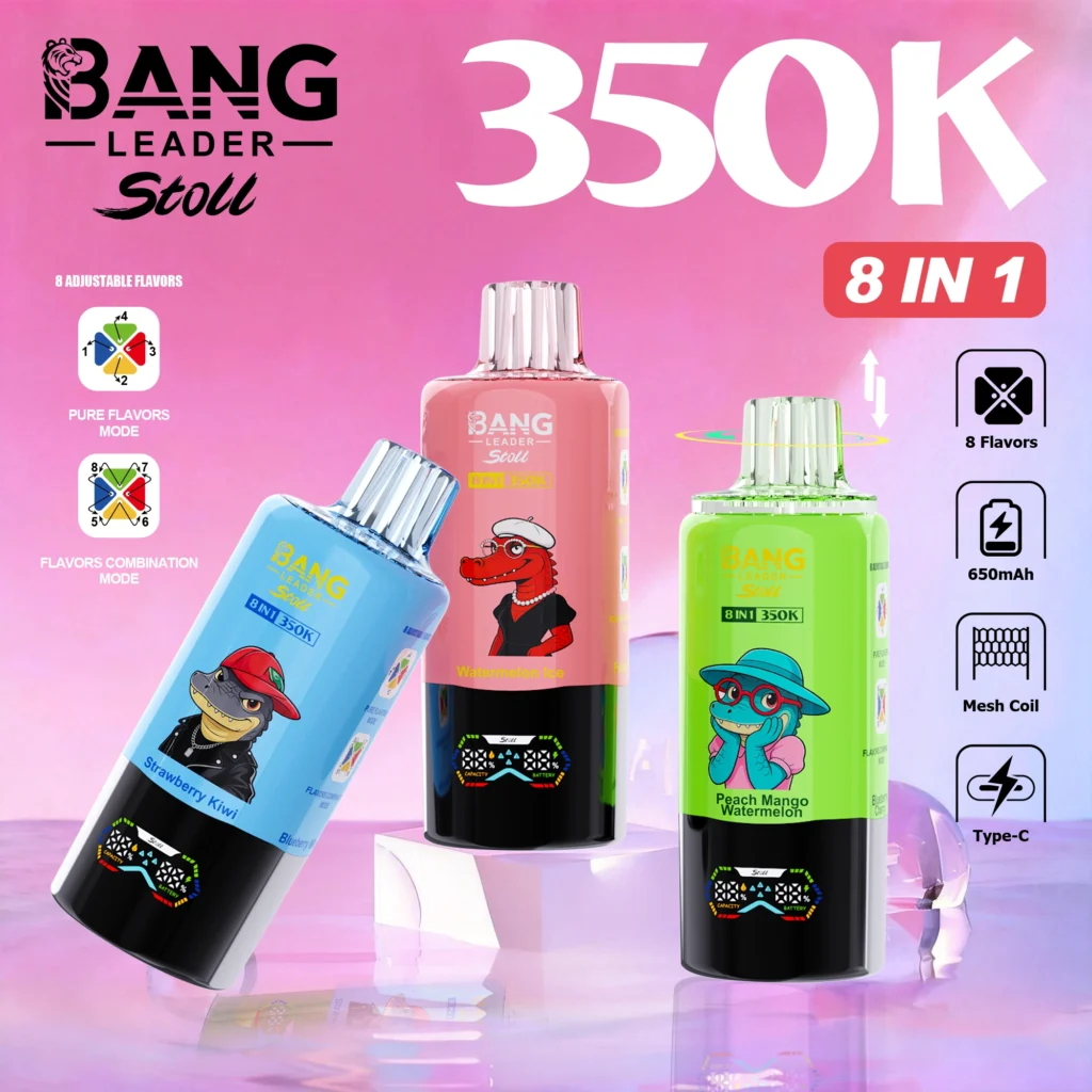 Bang Leader Stoll 350K Puffs – urządzenie 8w1 z regulowanym wyborem smaków