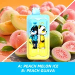 Merry Mi Panda Twins 40K Puffs – Peach Melon Ice i Peach Guava, dwa smaki A/B